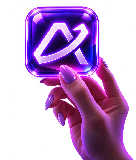 Mano sosteniendo el logo de Flow Automator